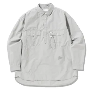 And Wander Cordura Typewriter L/S Over Shirt Light Grey