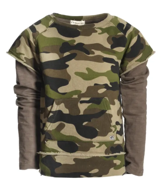 Appaman - Boys Free Style Sweatshirt in Green Camo