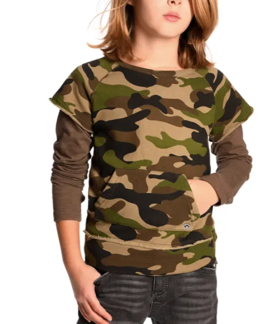 Appaman - Boys Free Style Sweatshirt in Green Camo