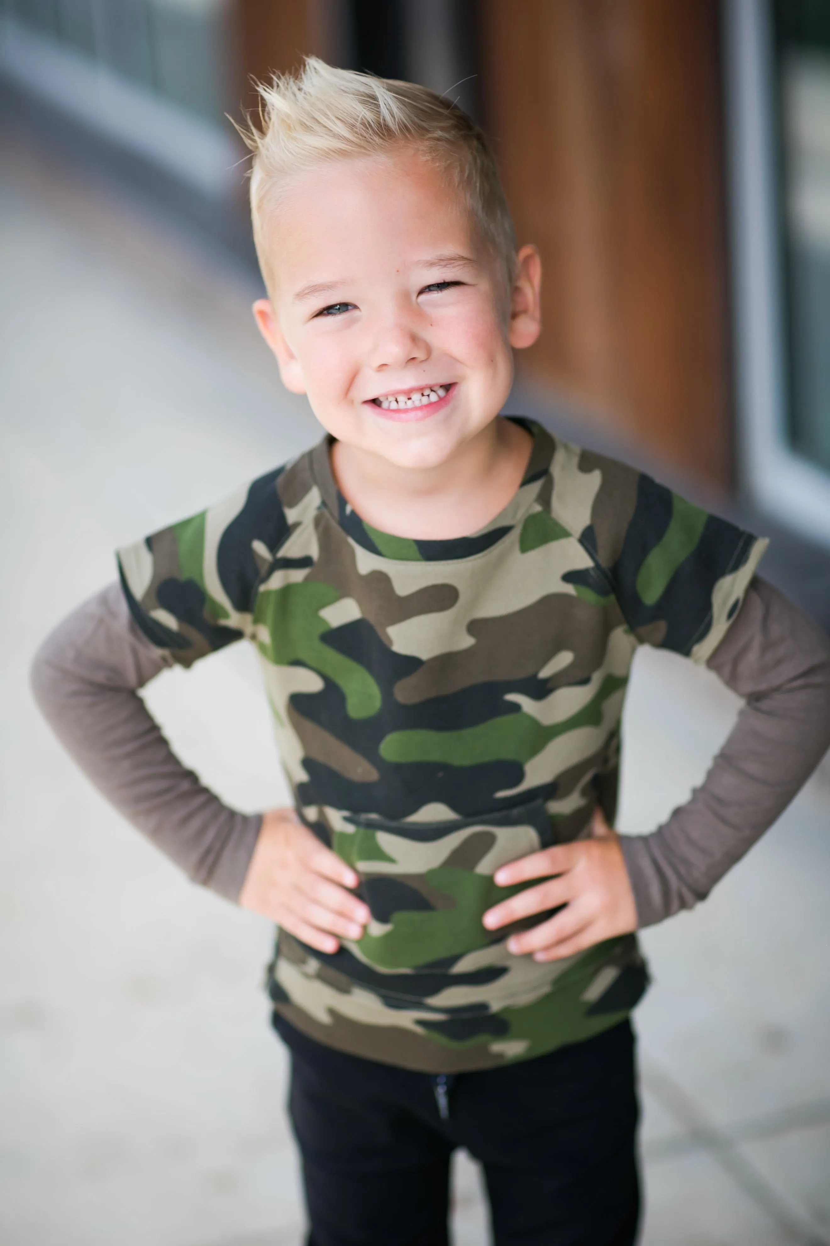 Appaman - Boys Free Style Sweatshirt in Green Camo