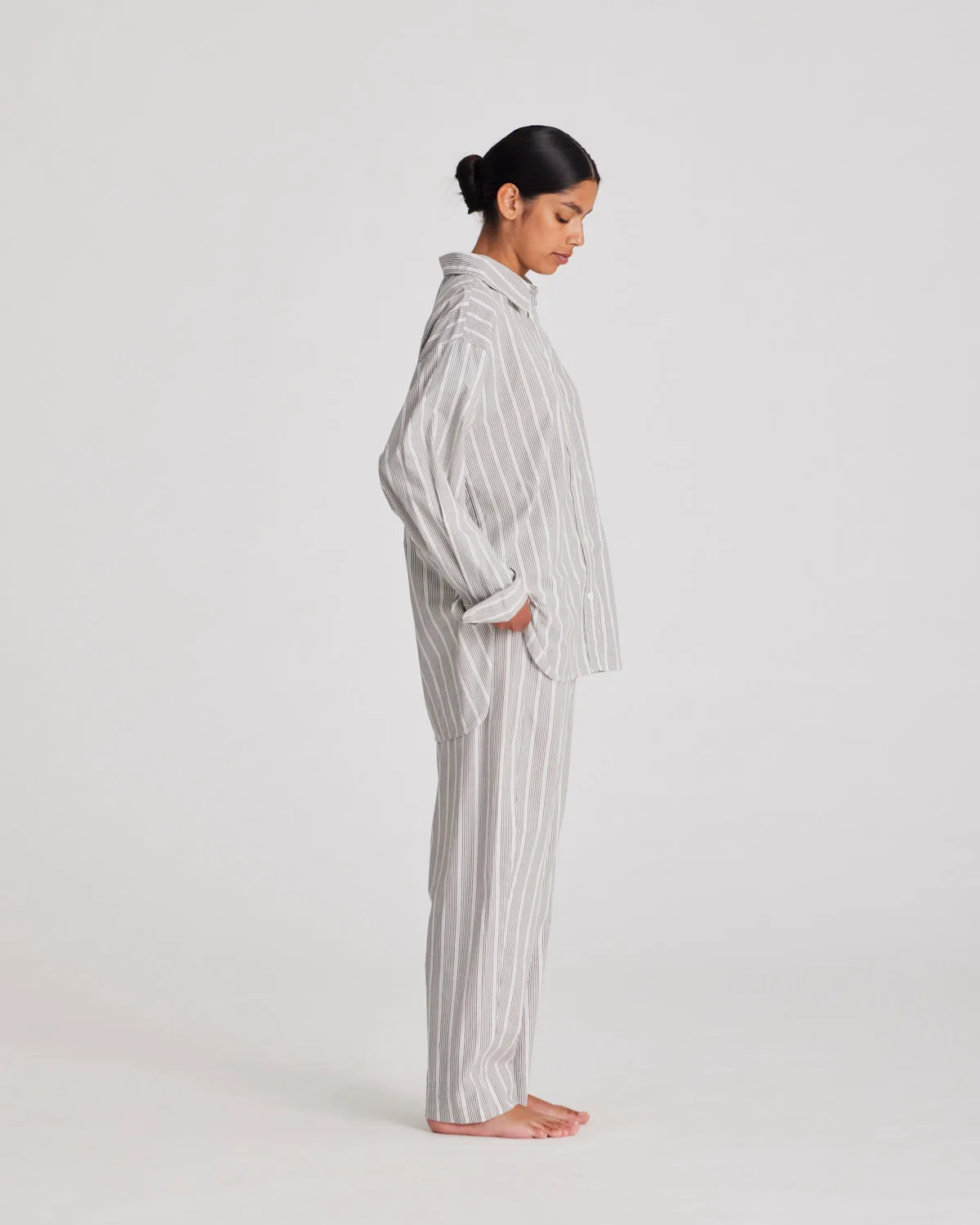 Astrid Pant Cotton Striped - Pin Stripe