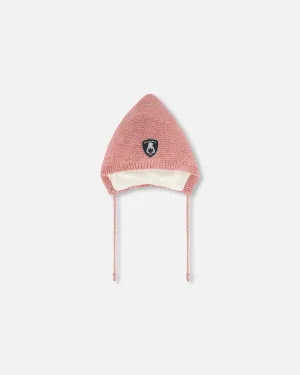 Baby Pointed Knit Hat In Pink by Deux par Deux