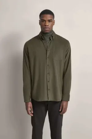 Bugatti - Button Down Cord Shirt, Dark Green