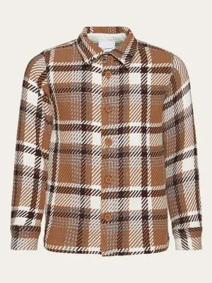 Checked overshirt - GOTS/Vegan - Brown check