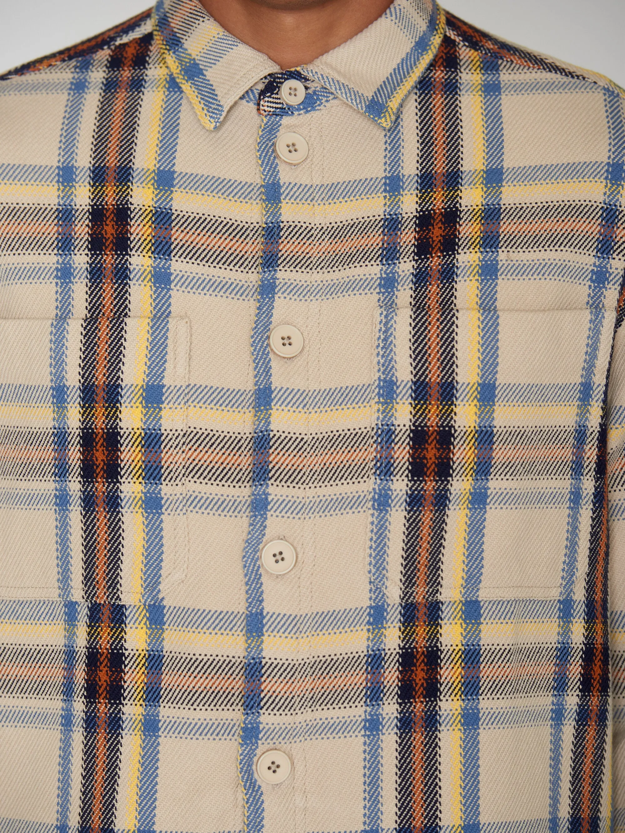 Checked overshirt - GOTS/Vegan - Brown check