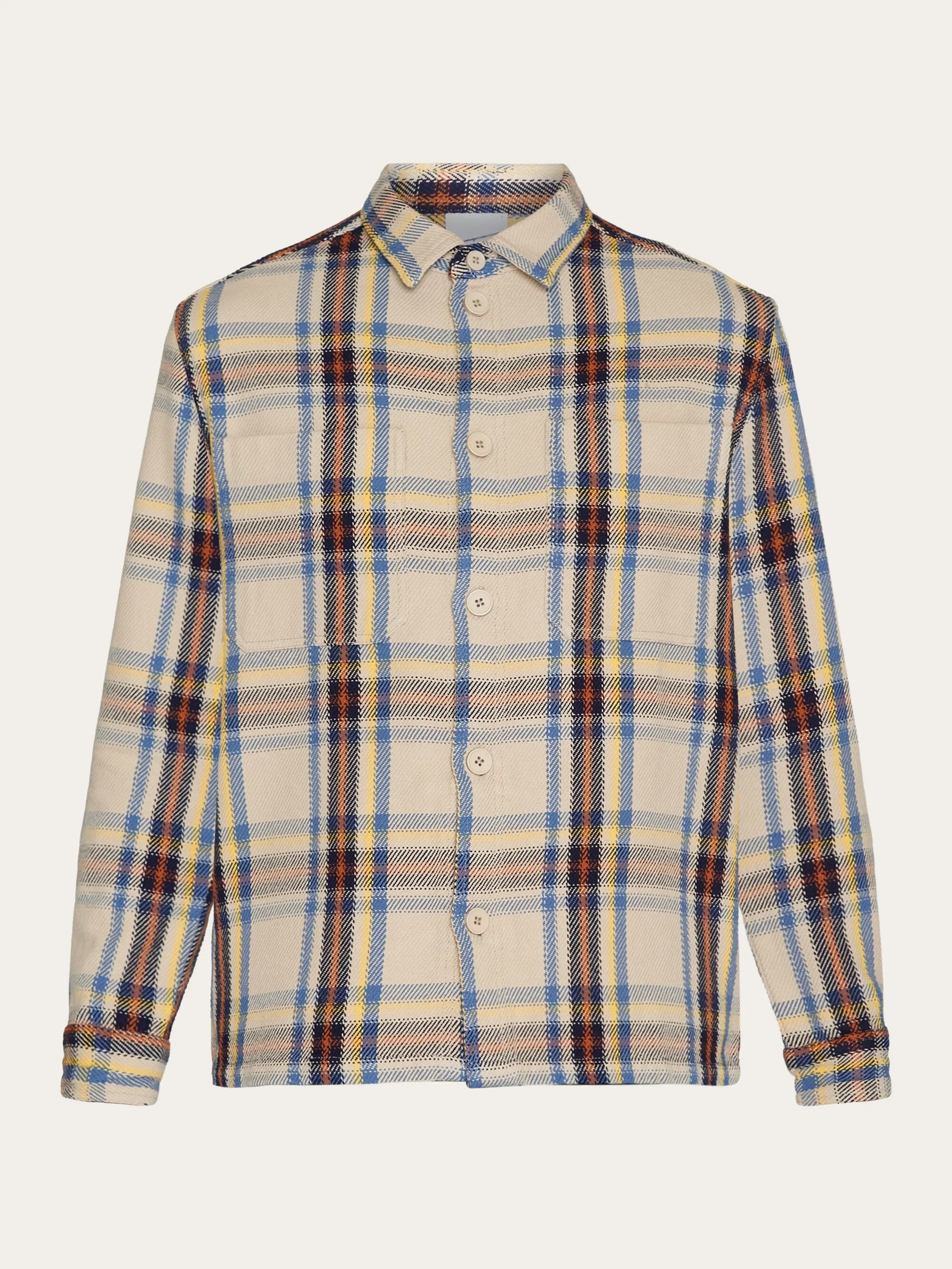 Checked overshirt - GOTS/Vegan - Brown check