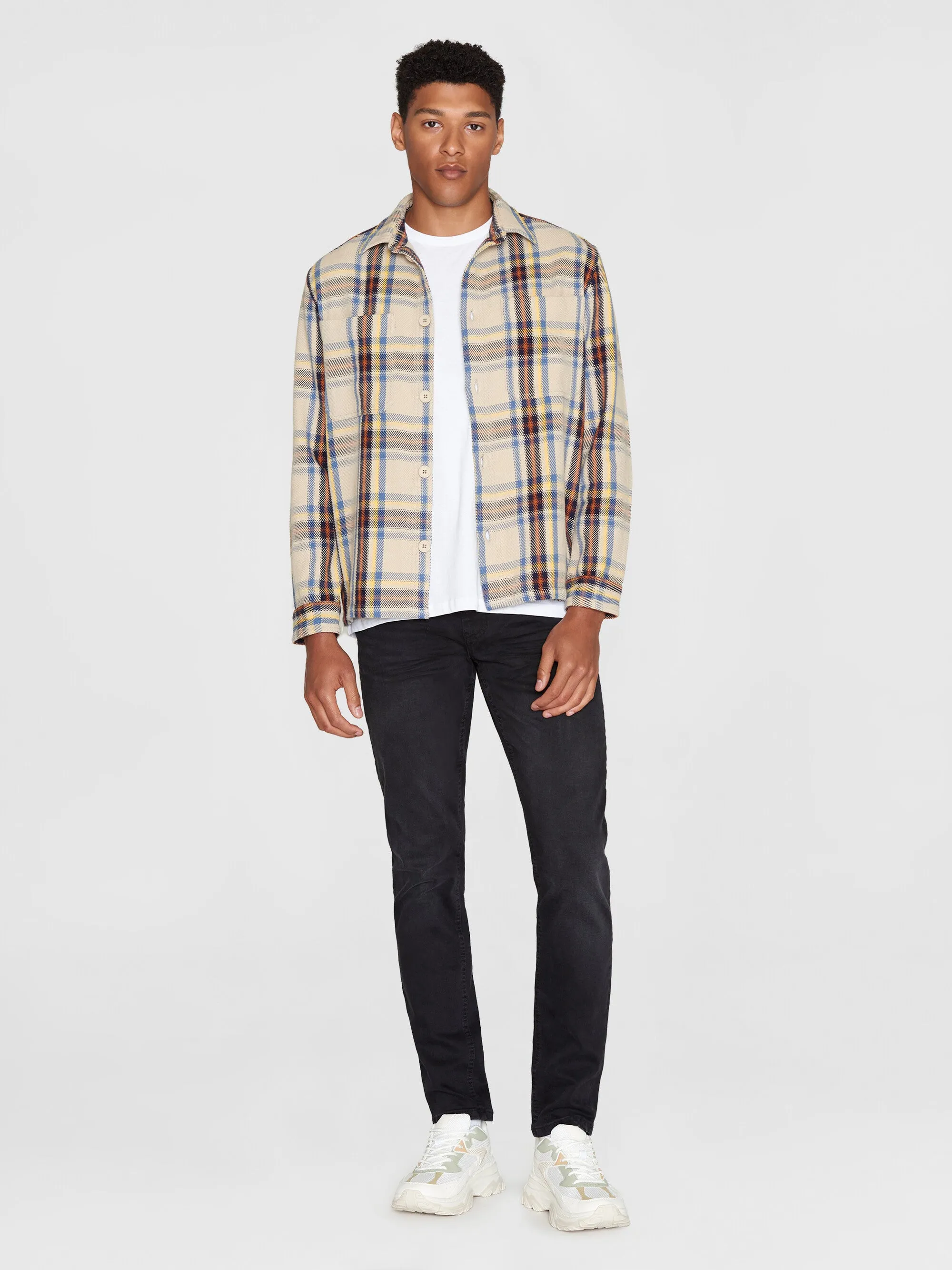 Checked overshirt - GOTS/Vegan - Brown check