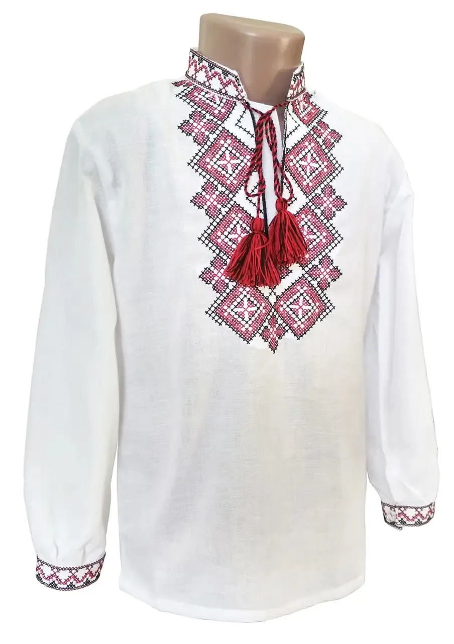 Children's embroidered shirt with long sleeves