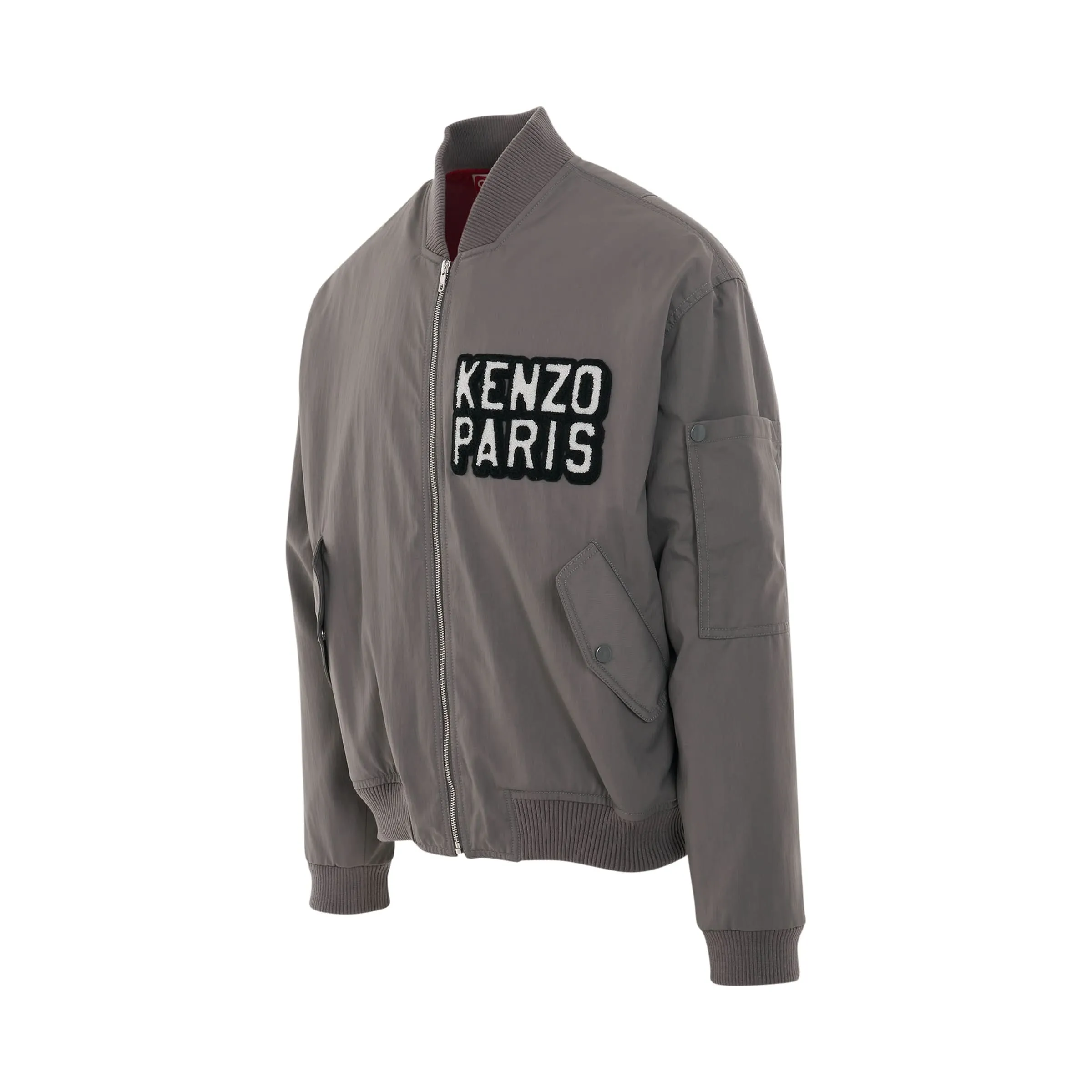 Elevated Flight Bomber Jacket in Middle Grey