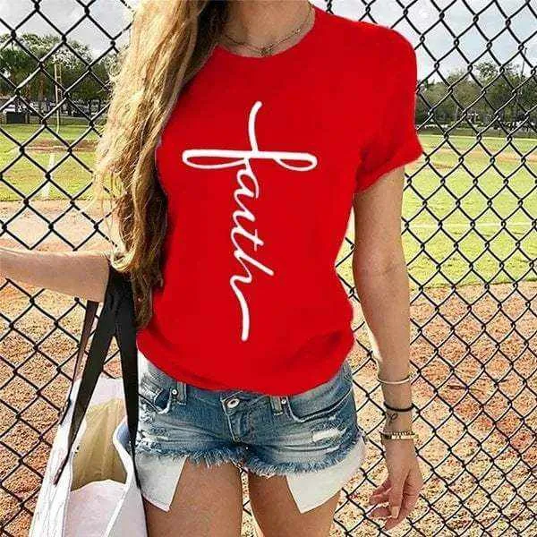 Glow Chic's Letter Print Graphic T-Shirt