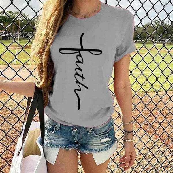 Glow Chic's Letter Print Graphic T-Shirt