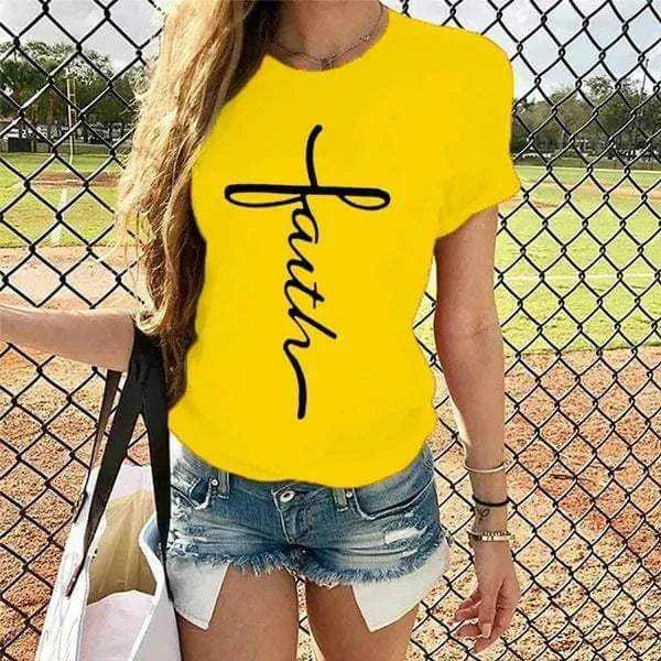 Glow Chic's Letter Print Graphic T-Shirt