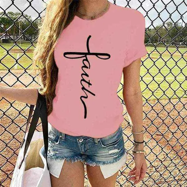 Glow Chic's Letter Print Graphic T-Shirt