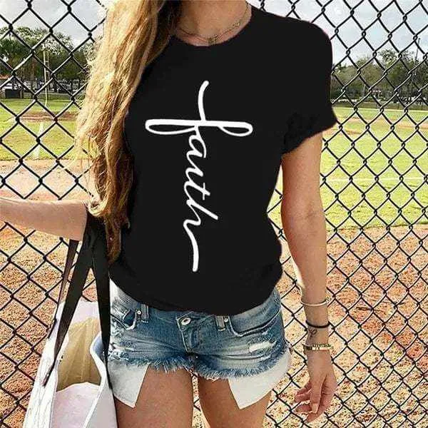 Glow Chic's Letter Print Graphic T-Shirt