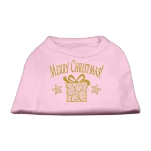 Golden Christmas Present Dog Shirt Light Pink XS (8)