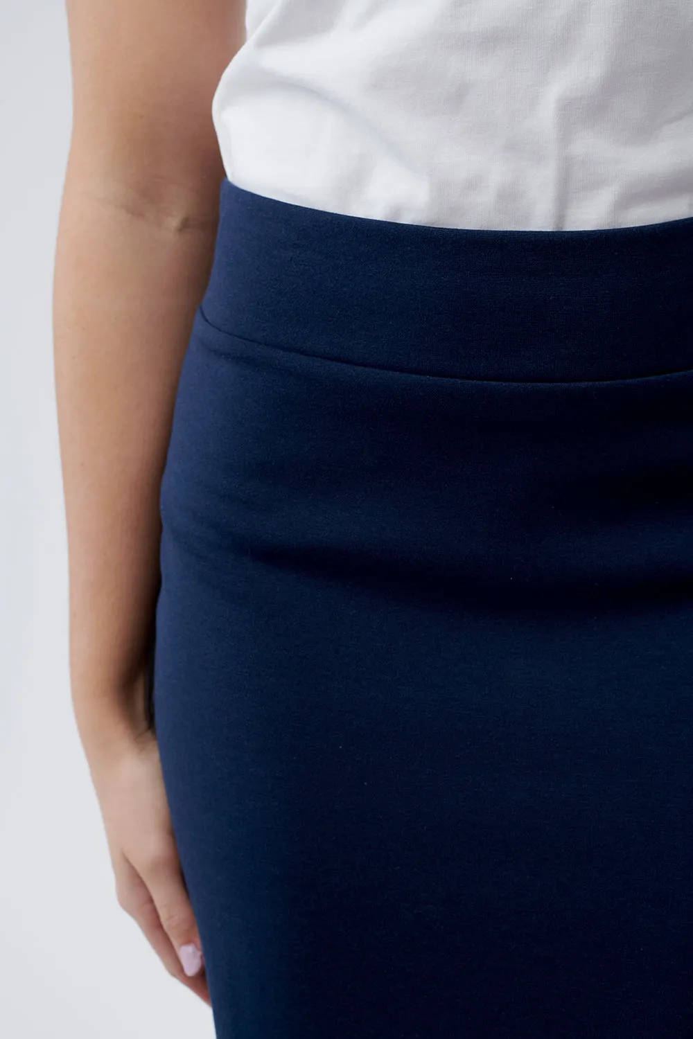 Hailey Midi Pencil Skirt (Navy)