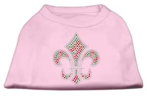 Holiday Fleur de lis Rhinestone Shirts Light Pink XXXL(20)