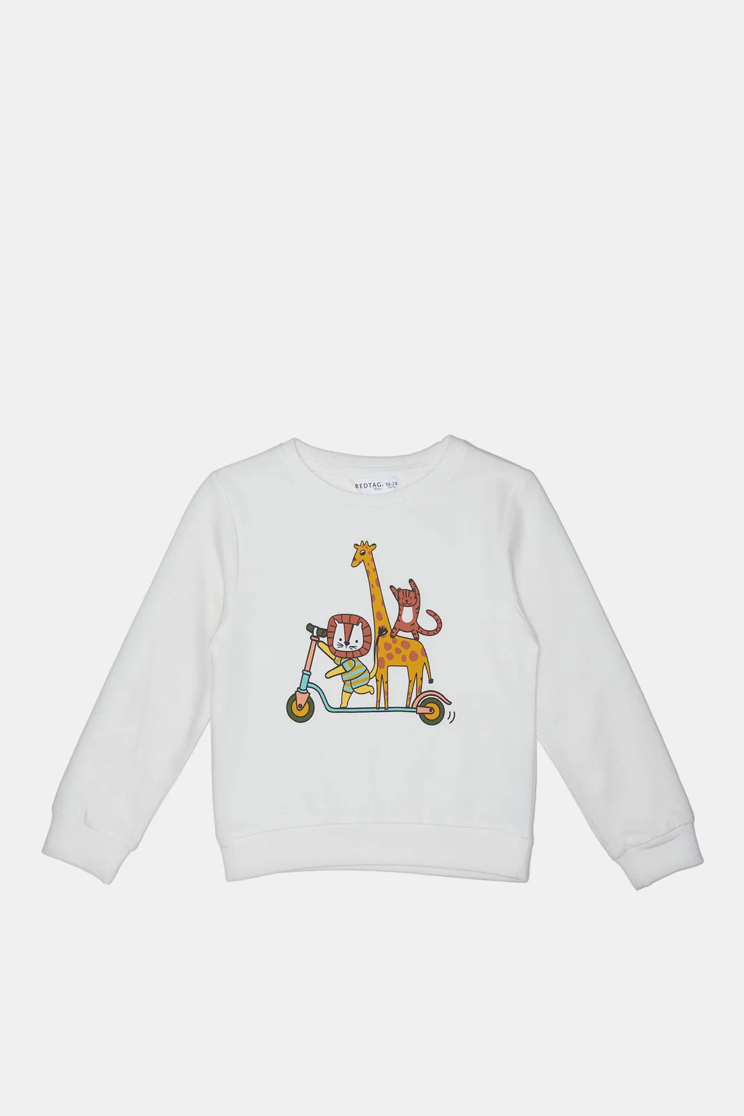 Infant Boys Ivory Jungle Safari Sweatshirt