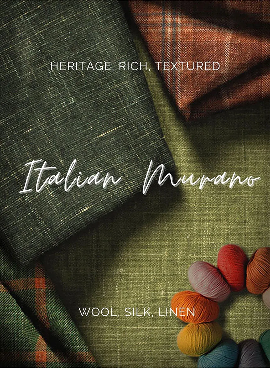 Italian Murano Ando Wool Linen Silk Jacket