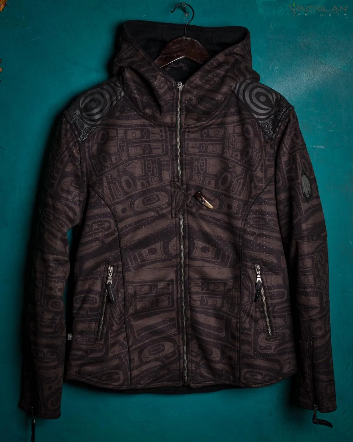 Jacket Men / Fake Leather Holes - Brown TINGLIT