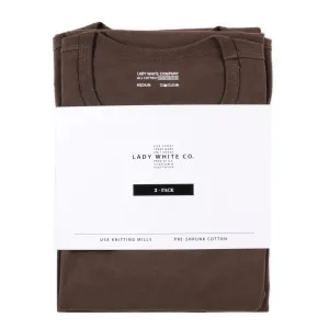 LADY WHITE CO. T-SHIRT 2-PACK DARK TAUPE