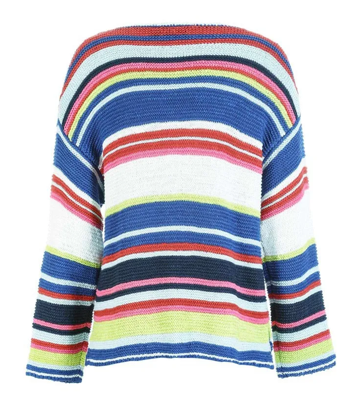 Loose Fit Colored Stripes Knit