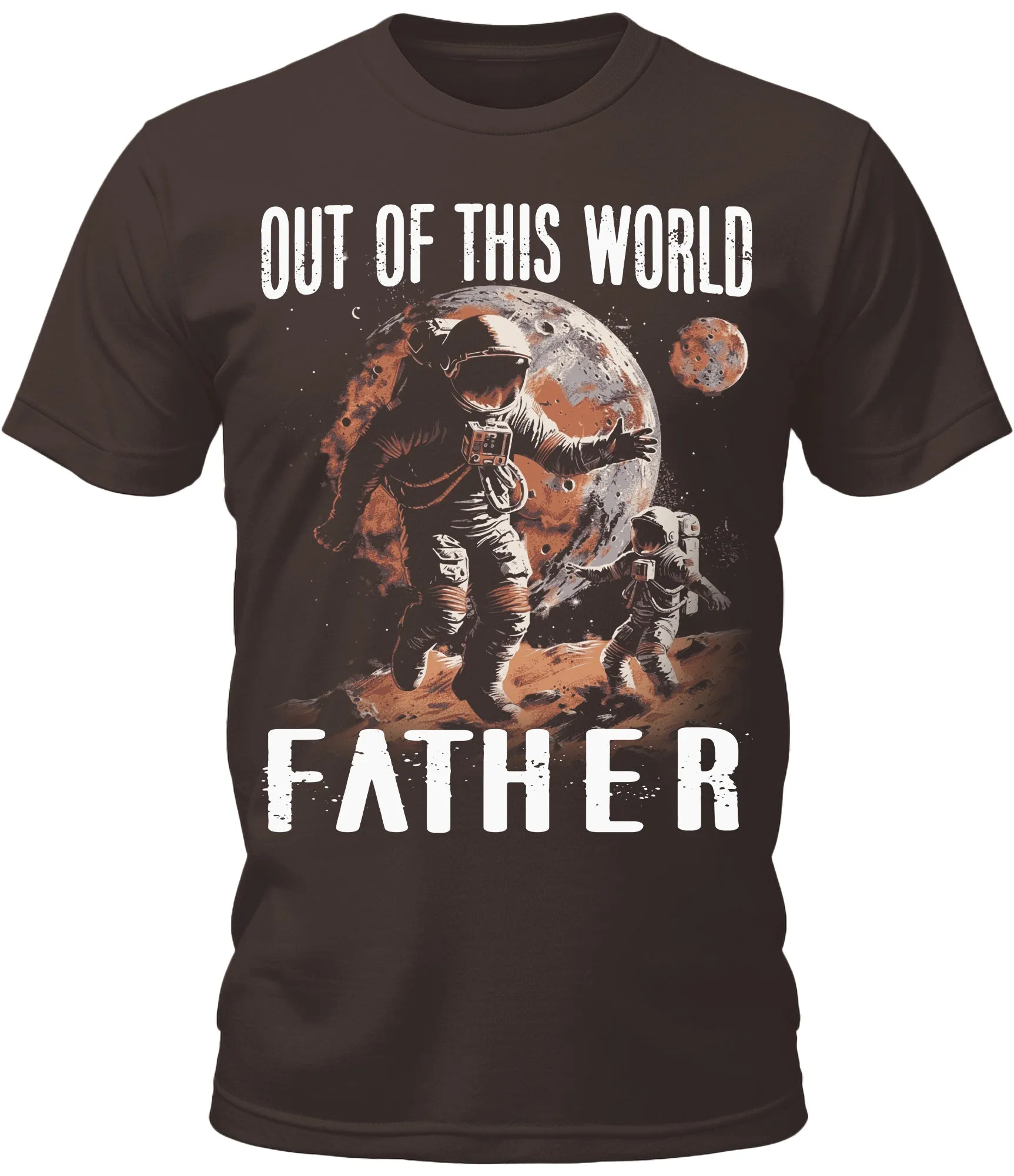 Mens Astronaut Out Of This World Father Graphic Tee