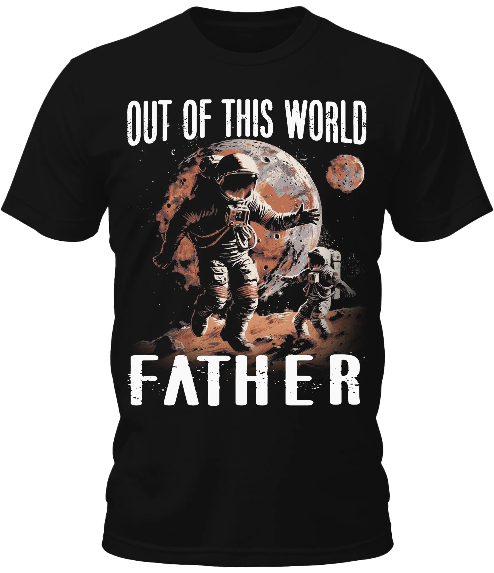 Mens Astronaut Out Of This World Father Graphic Tee