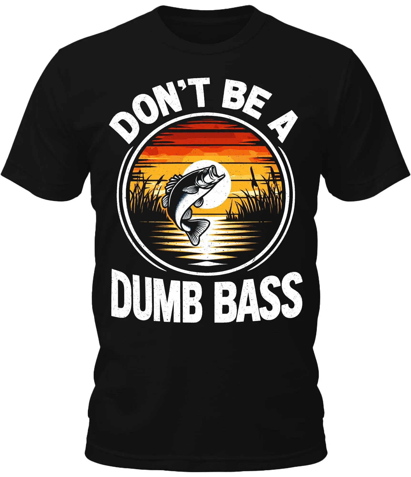 Mens Don't Be A Dumb Bass Fishing Premium Graphic Tee