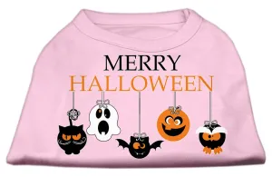 Merry Halloween Screen Print Dog Shirt Light Pink Xxxl (20)