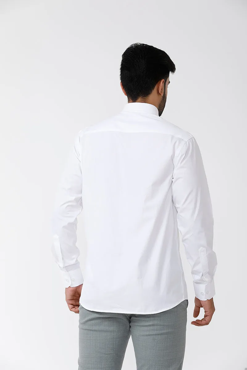 Minister - 100% Cotton Formal White Shirt For Men | Uathayam