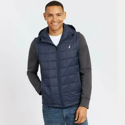 Nautica Quilted Jacket with Detachable Sleeves, Size 3XL