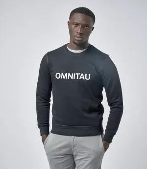 Omnitau Men's OmniX Organic Cotton Crew Neck Omni Sweatshirt - Black