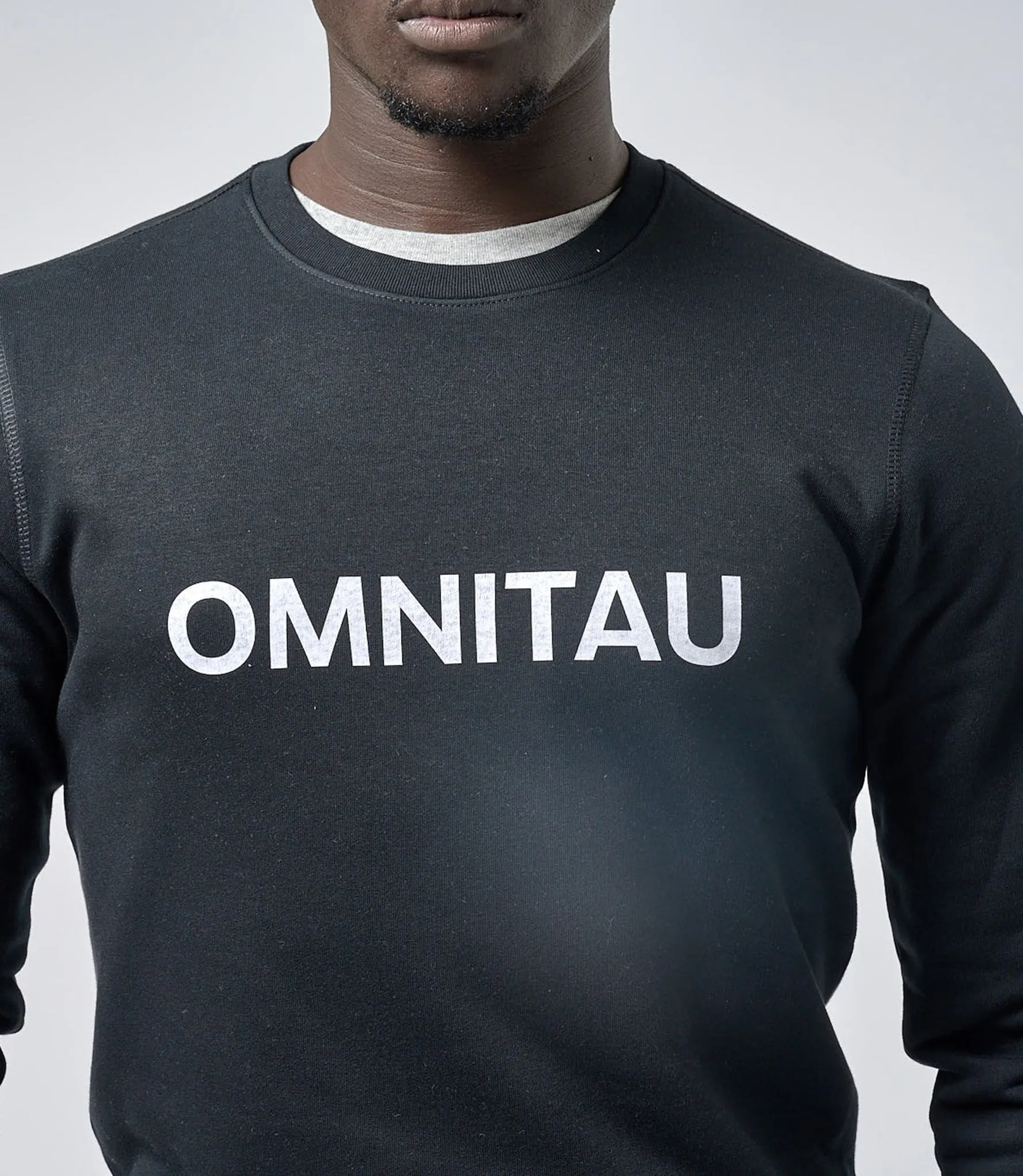 Omnitau Men's OmniX Organic Cotton Crew Neck Omni Sweatshirt - Black