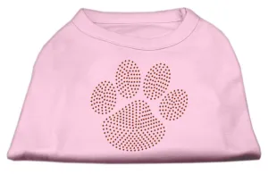 Orange Paw Rhinestud Shirts Light Pink XXXL(20)