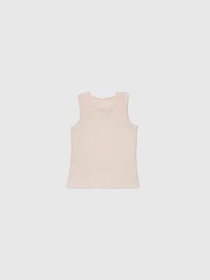 organic cotton, merino wool and silk kids tank - natural