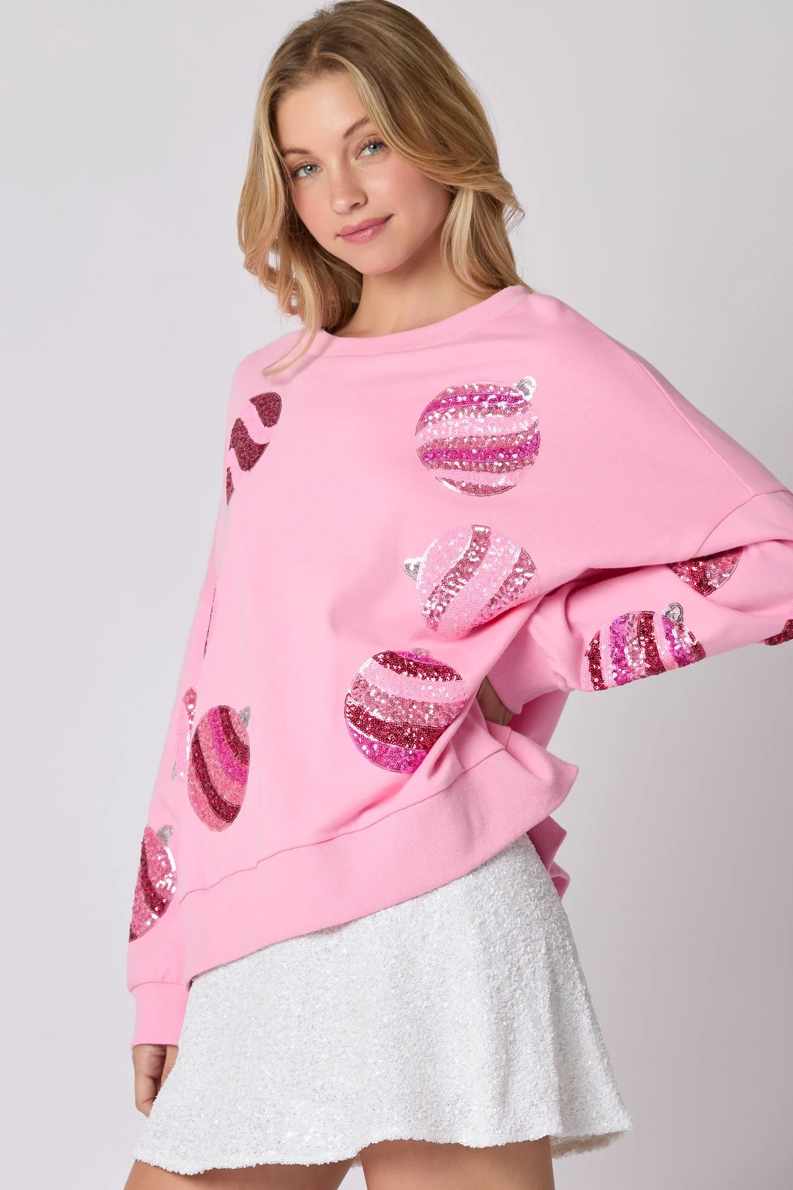 Ornaments Sequin Sweatshirts