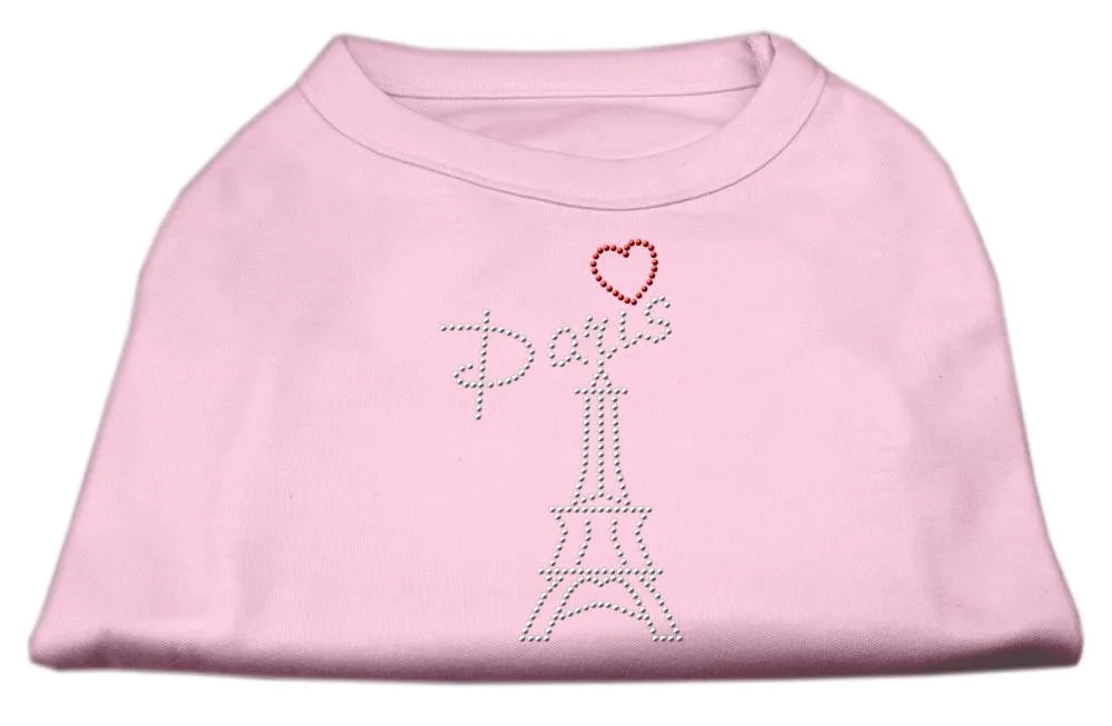 Paris Rhinestone Shirts Light Pink XS (8)