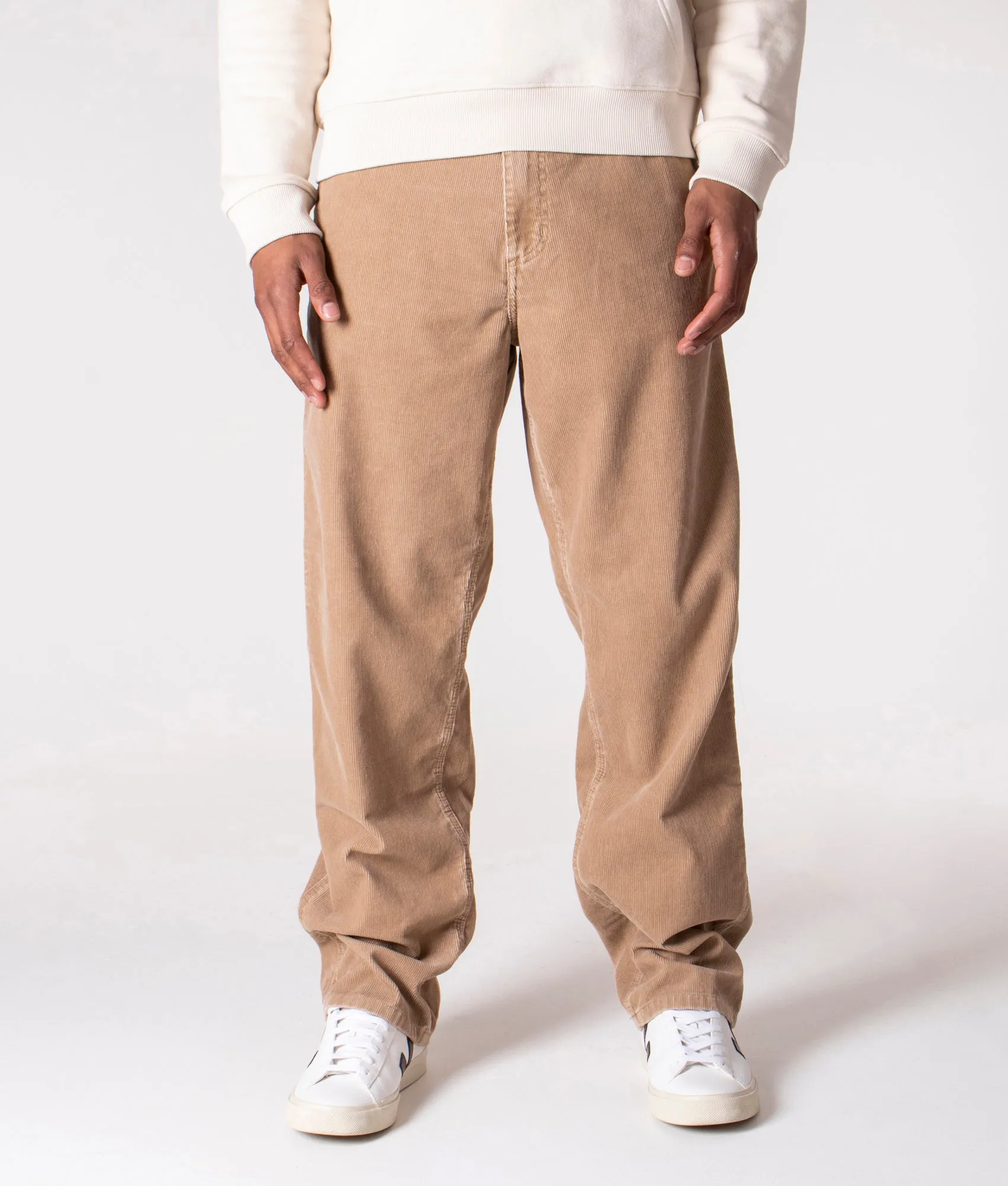 Relaxed Fit Simple Corduroy Pants