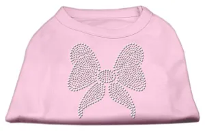 Rhinestone Bow Shirts Light Pink XS (8)