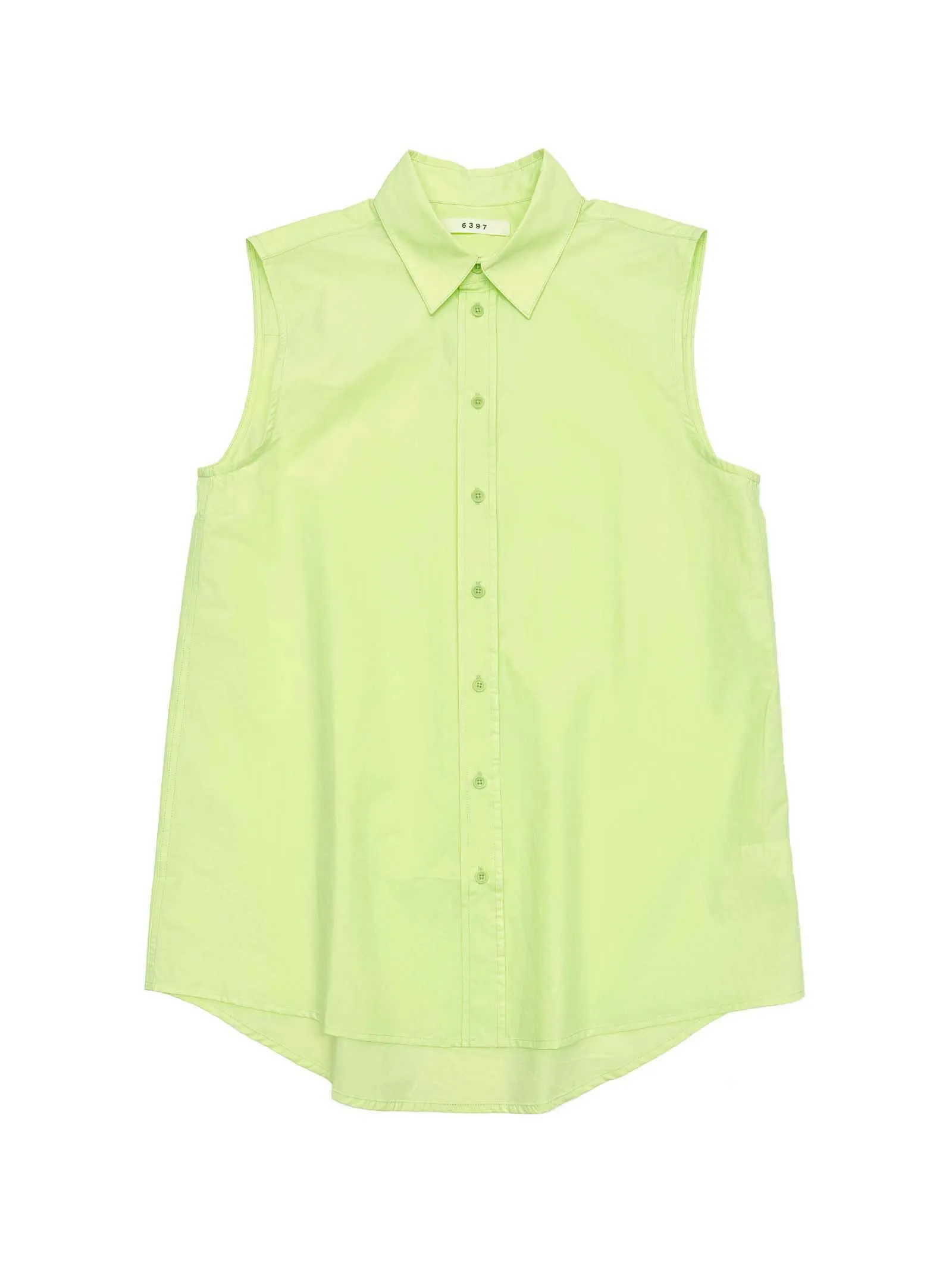 Sleeveless Buttondown Shirt in Limeade