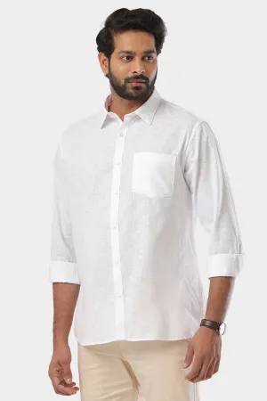 Soho - 100% Cotton Formal White Shirt For Men | Uathayam