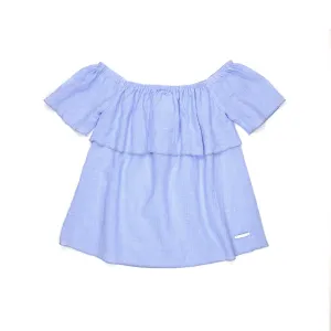 Sudo Isla Off Shoulder Top - Sky Blue