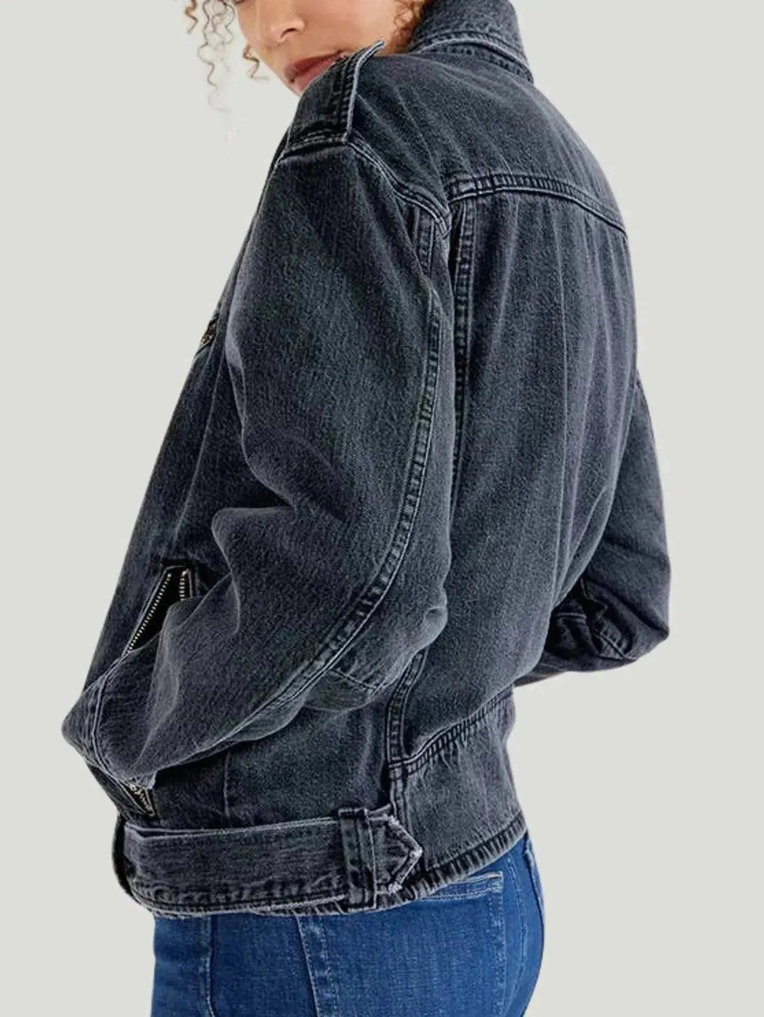 ÉTICA Denim Malloy Moto Jacket