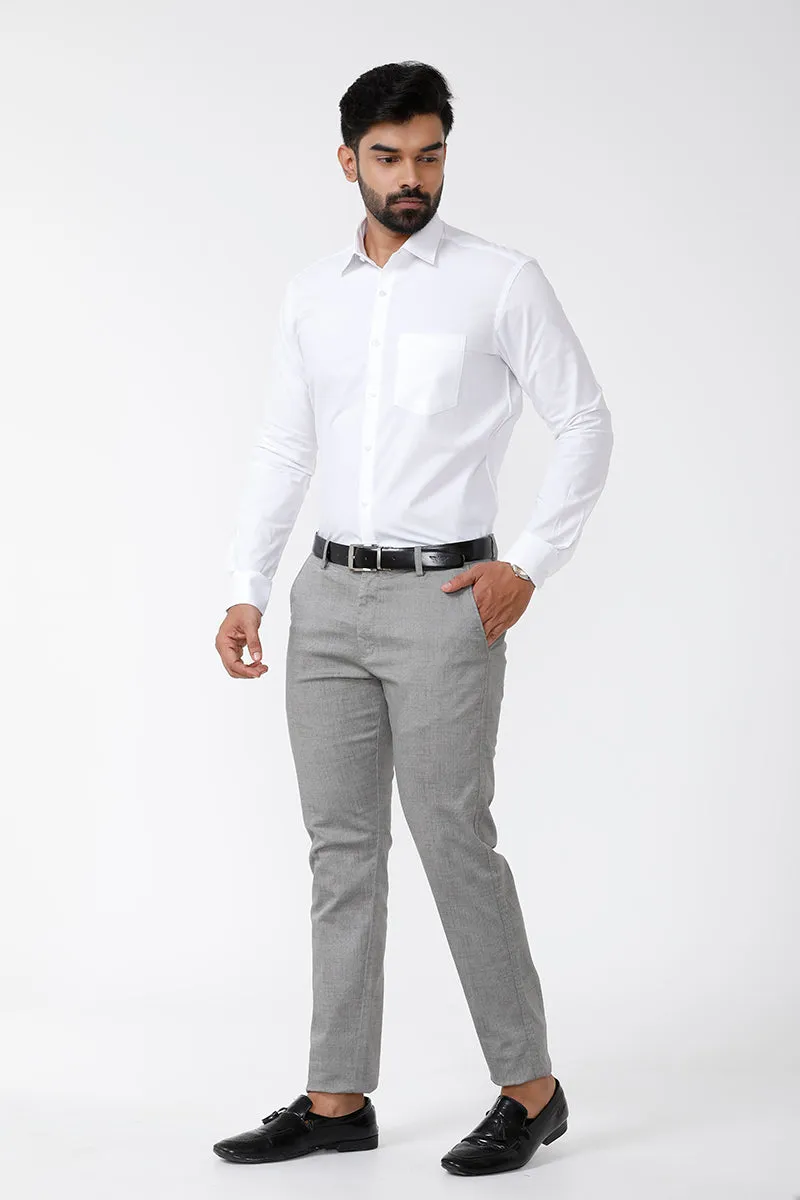 User Cotton - 100% Cotton Formal White Shirt For Men | Uathayam