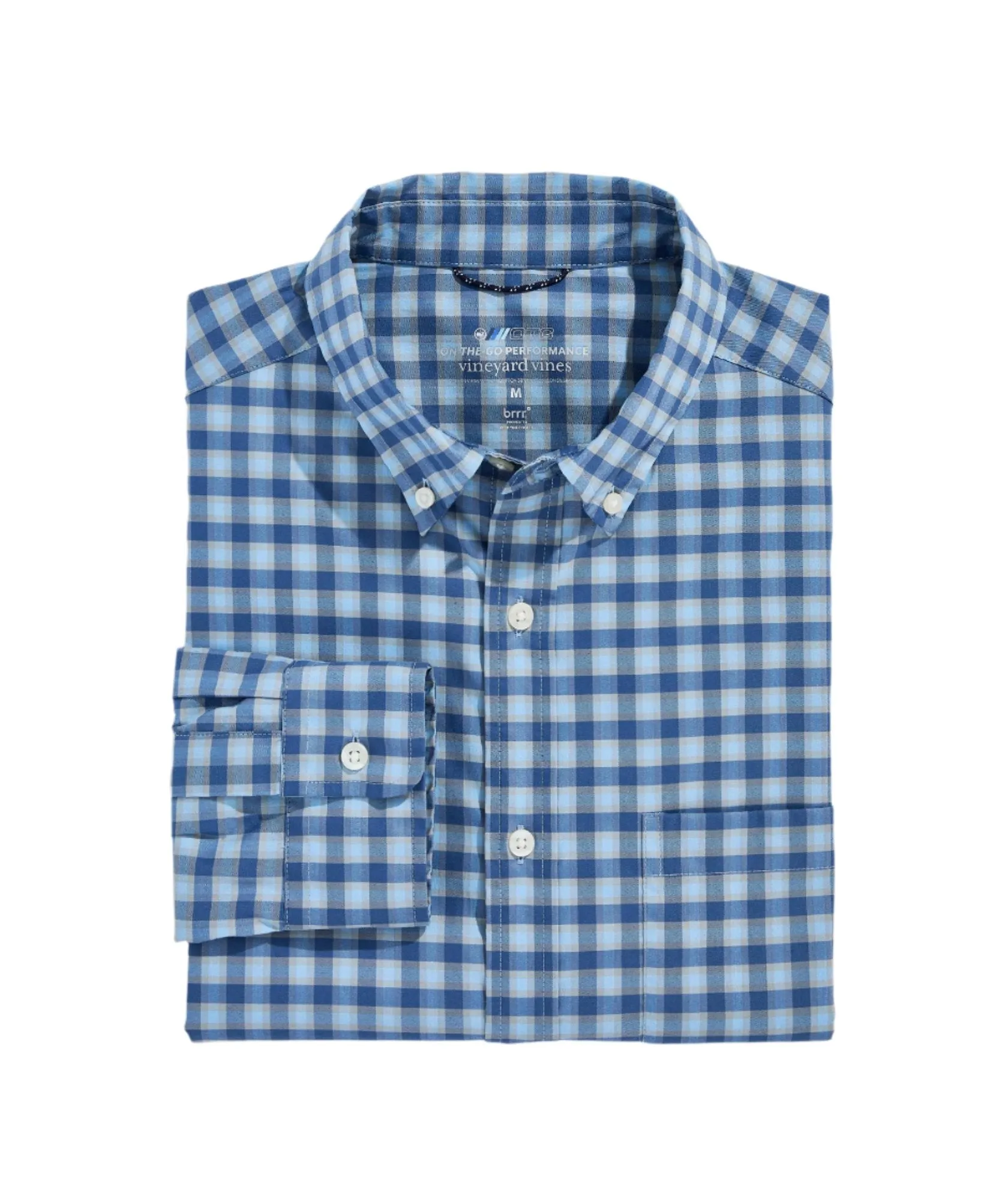 Vineyard Vines Mens On-The-Go brrr Long Sleeve Plaid Shirt