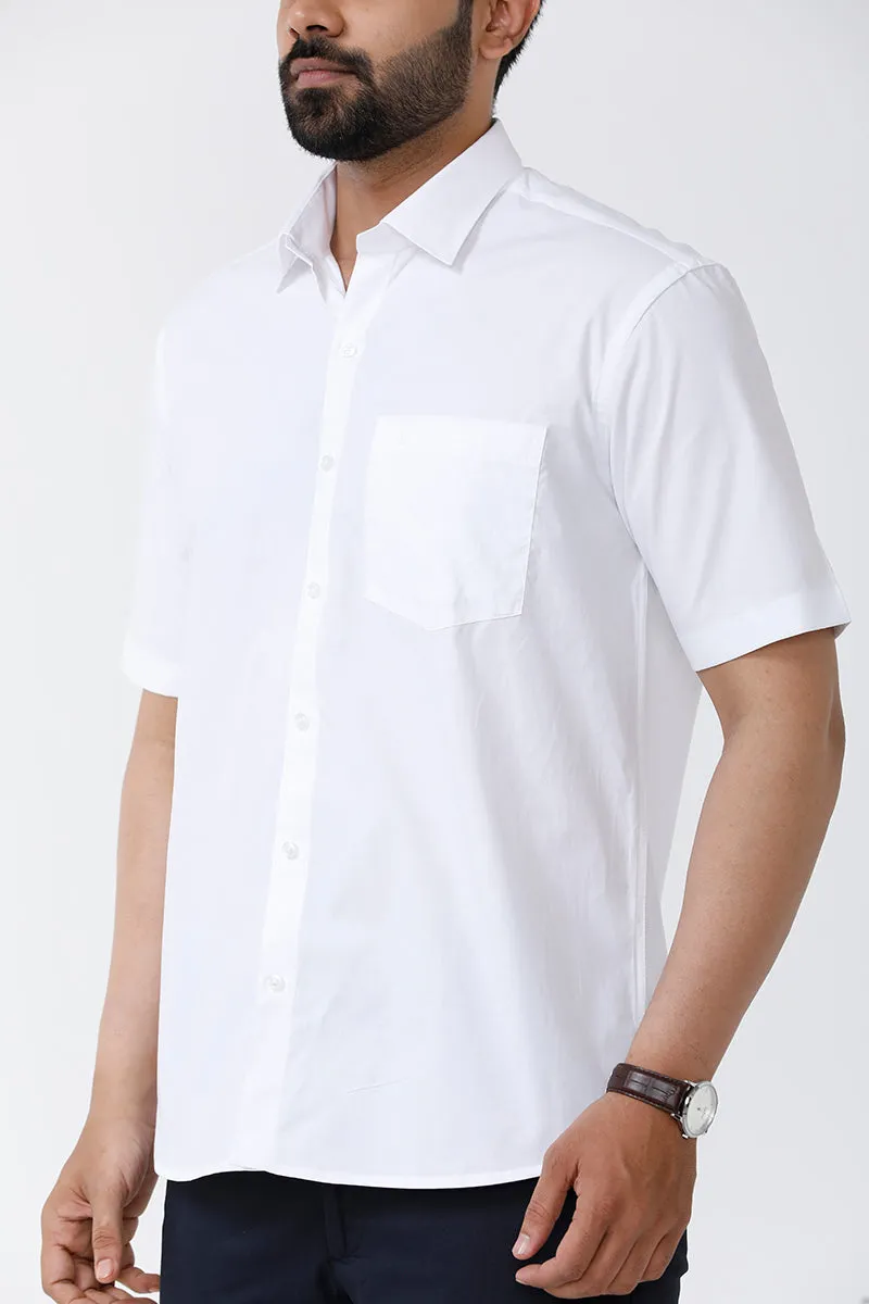 White Field - 100%Cotton Formal White Shirt For Men | Uathayam