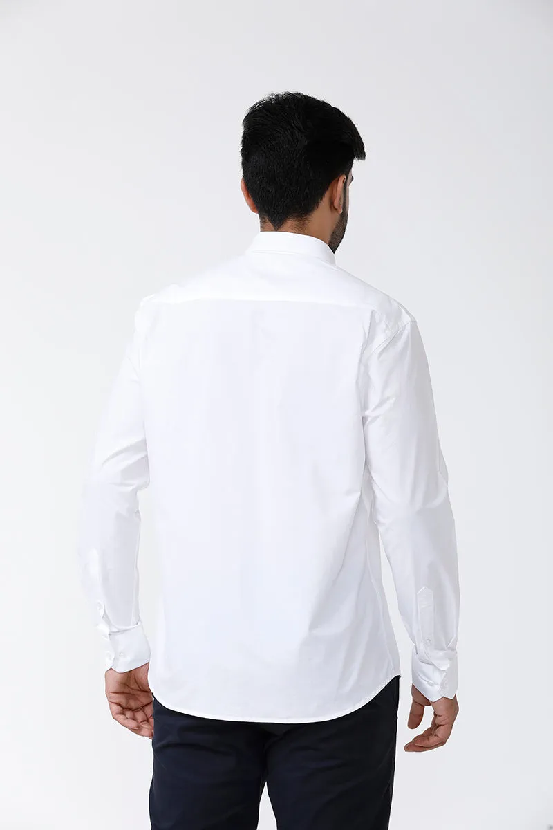 White Field - 100%Cotton Formal White Shirt For Men | Uathayam