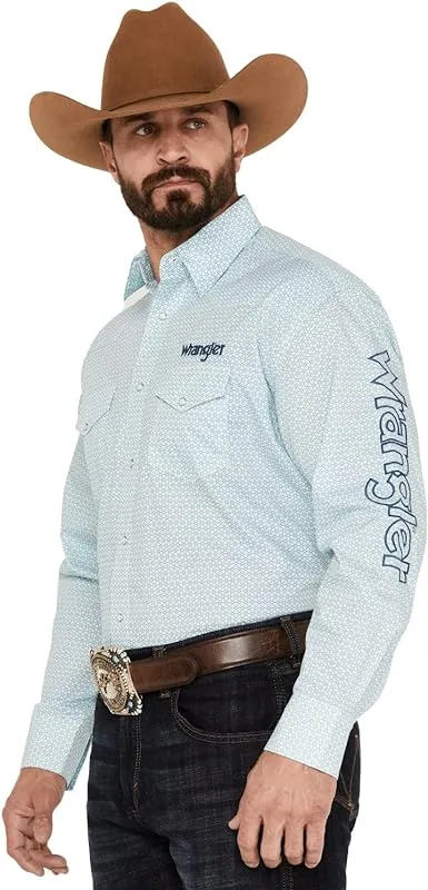 Wrangler Men's Logo Turquoise Shirt